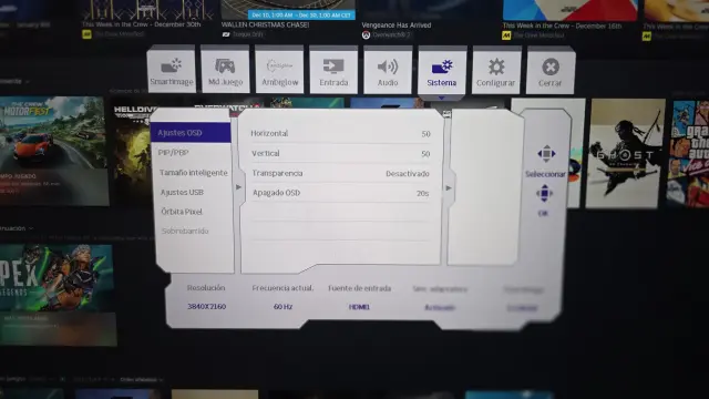 Philips Evnia - Configuración monitor (OSD)