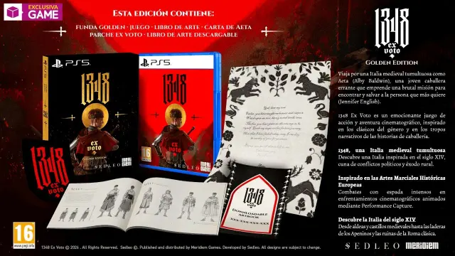 Ya puedes reservar la Golden Edition de 1348 Ex Voto para PS5 en GAME