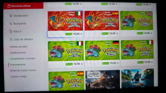 Rojo Fuego y Verde Hoja ya aparecen en la eShop, a una semana del Día de Pokémon