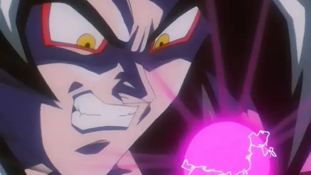 La primera ronda de combate de Goku Super Saiyan 4 contra Ohzaru Baby en Dragon Ball GT
