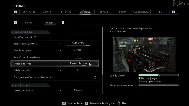Resident Evil Requiem en PC con RTX 5080 a 4K y calidad Ultra
