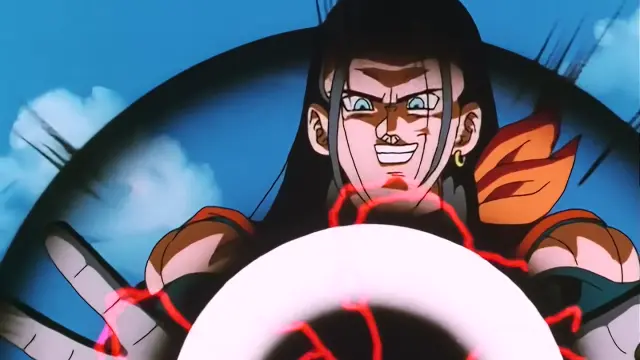 Súper A-17 absorbe el Kame Hame Ha más poderoso de Goku