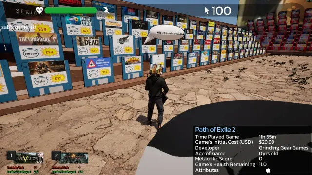 Este juego te enfrenta contra los títulos de Steam que compraste para jugar menos de 2 horas... o incluso ni tocarlos con un palo