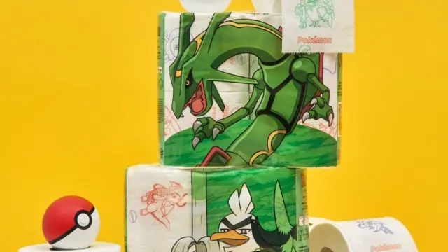 La marca Renova ha lanzado papel higiénico y pañuelos temáticos de la franquicia Pokémon