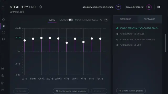 Stealth Pro II - opciones de configuración Swarm II
