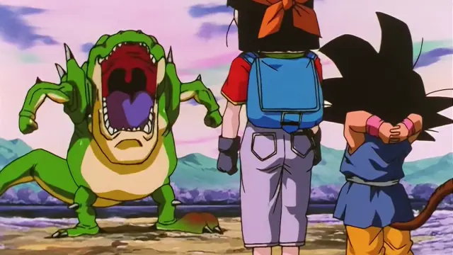 El primer dragón oscuro al que se enfrentan Goku y Pan