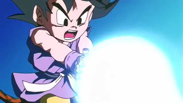Goku y Pan se libran de la energía negativa de Ryan Shinron en Dragon Ball GT