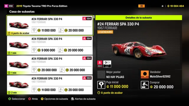 Cómo usar correctamente la casa de subastas de Forza Horizon 6