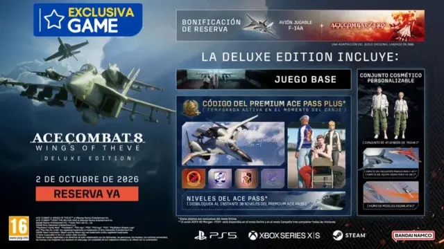 Ace Combat 8 Wings of Theve Deluxe Edition exclusiva GAME