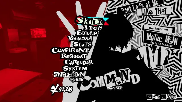 Menú de Persona 5