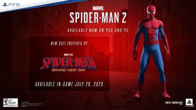 Marvel's Spider-Man 2 nuevo traje basado en Spider-Man: New Brand Day