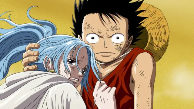 Luffy y Vivi en One Piece