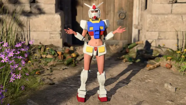 Armadura Gundam en Baldur's Gate 3