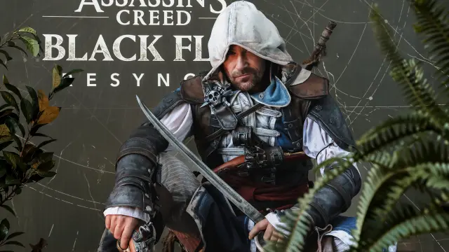 Matt Ryan caracterizado como Edward Kenway para Assassin's Creed Black Flag Resynced
