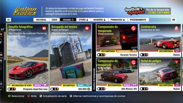 Cómo completar el desafío fotográfico Poder floral y la búsqueda del tesoro de Nangan en Forza Horizon 6