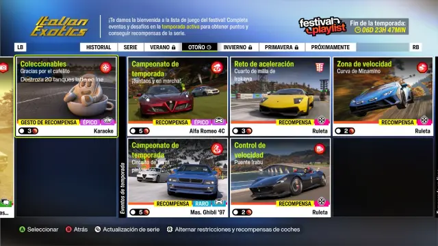 Desafio destroza 20 tanque latte en Ine en Forza Horizon 6