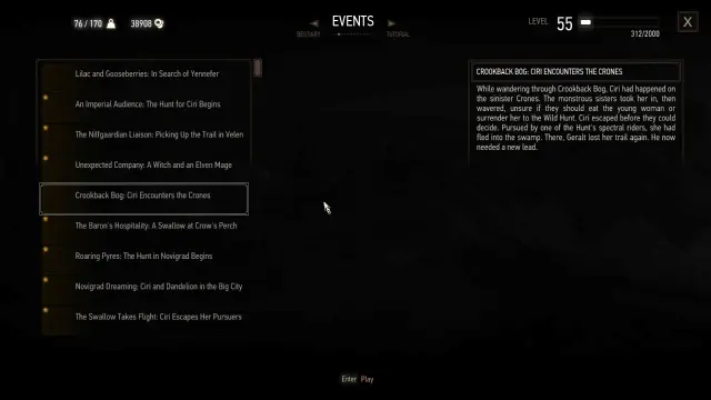 Mod Restored Content - Storybook para The Witcher 3