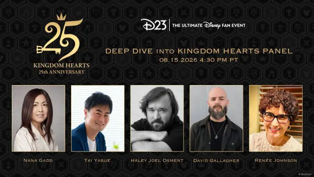 Panel de Kingdom Hearts por el 25º aniversario en el D23