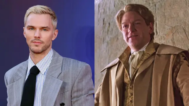 Nicholas Hoult y Gilderoy Lockhart