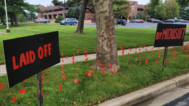 Protestas del sindicato CWA por los despidos de Xbox