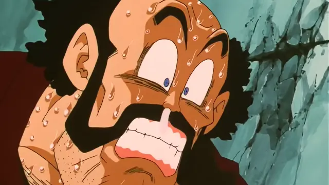Ih Shinron arrasa a Goku con su bola de energía negativa