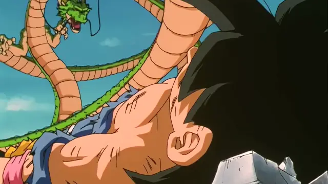 Goku destroza a Ih Shinron con la energía de todo el universo