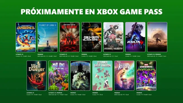 Juegos de Xbox Game Pass en la segunda mitad de septiembre de 2026