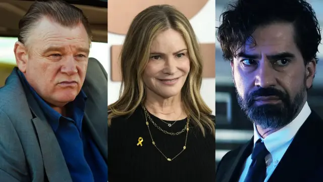 Brendan Gleeson, Jennifer Jason Leigh y Hamish Linklater