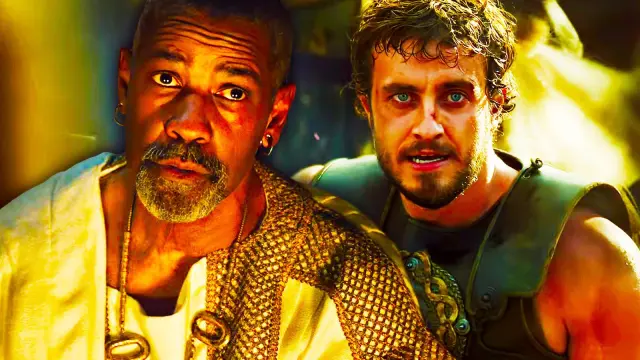 Denzel Washington y Paul Mescal en Gladiator II