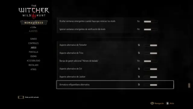 Atuendos alternativos de The Witcher 3 Remastered