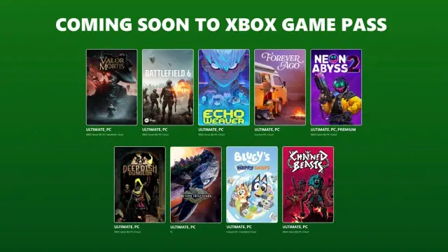 Nuevos juegos de XBOX Game Pass en la primera mitad de octubre de 2026