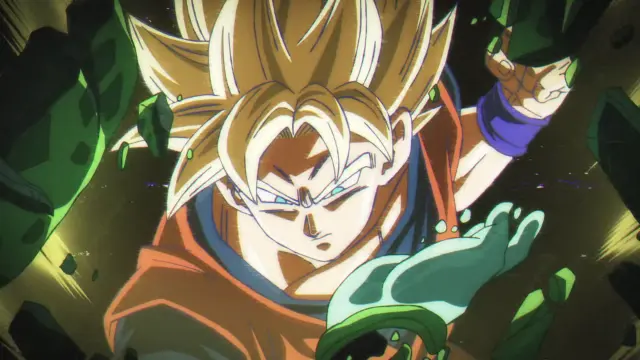 Goku mutilando la proyección mental de Cell