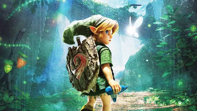 The Legend of Zelda Ocarina of Time Remake edición física con textura metalizada