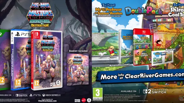 Anunciadas las versiones físicas de He-Man and the Masters of the Universe Dragon Pearl of Destruction y Shin Chan Double Pack