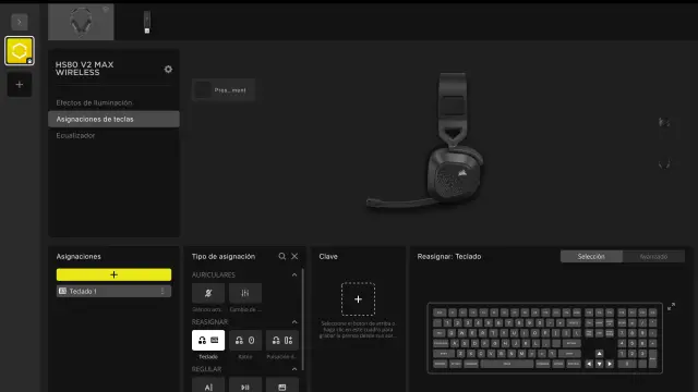 Corsair HS80 V2 Max, configuración en iCUE