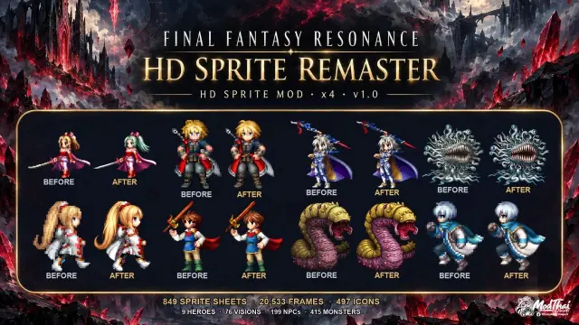Final Fantasy Resonance mod FFRS HD Sprite Remaster