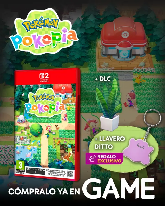 Pokémon Pokopia, ya a la venta en GAME con llavero Ditto y DLC como regalos