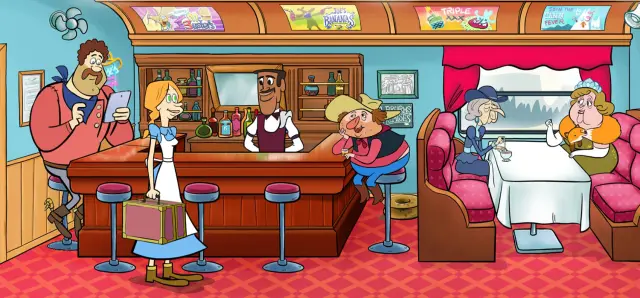 El apartado visual de Slap Village es una auténtica gozada.