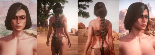 Diseño del cabello femenino en Conan Exiles