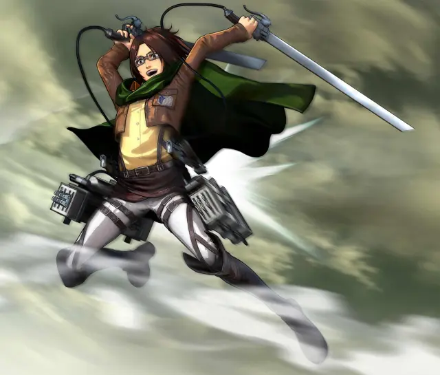 Hange en Attack on Titan Wings of Freedom