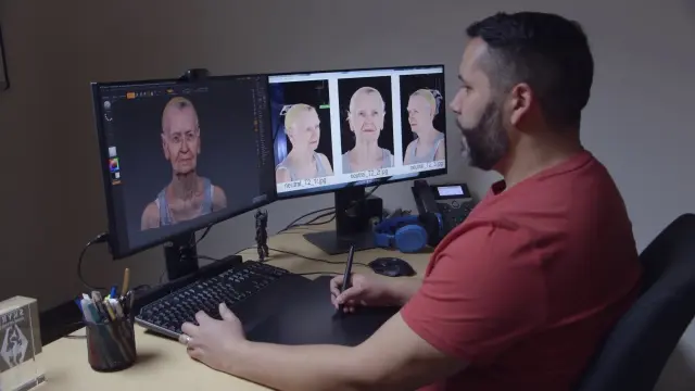 Así escanearon la cara de "la abuela de Skyrim"