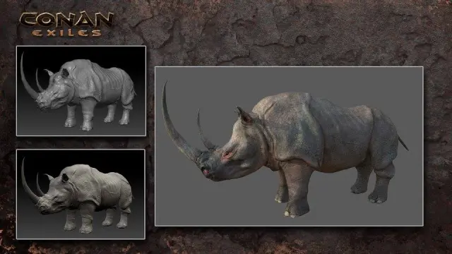 Rinoceronte en Conan Exiles