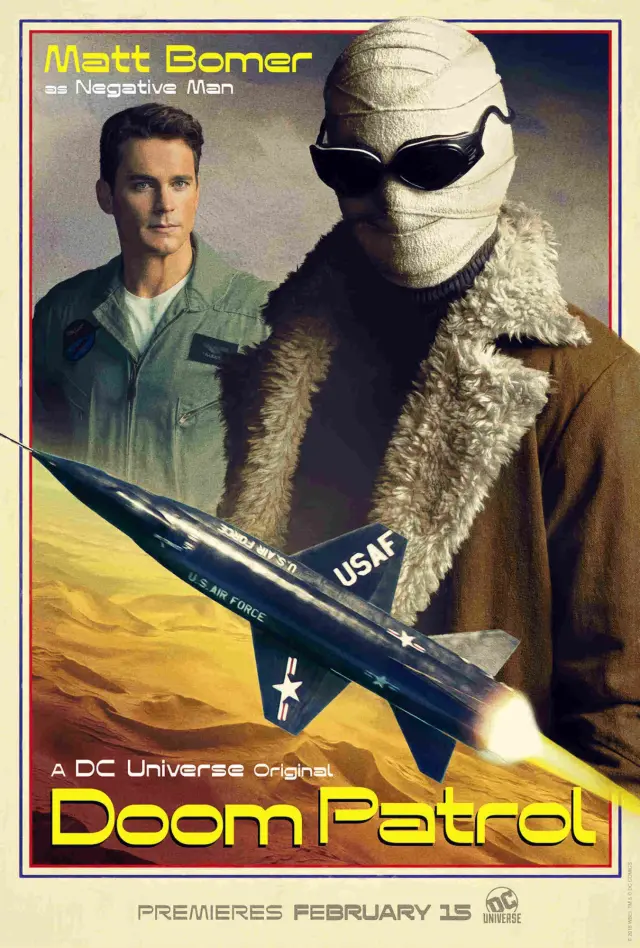 Matt Bomer como Hombre Negativo en Doom Patrol DC Universe