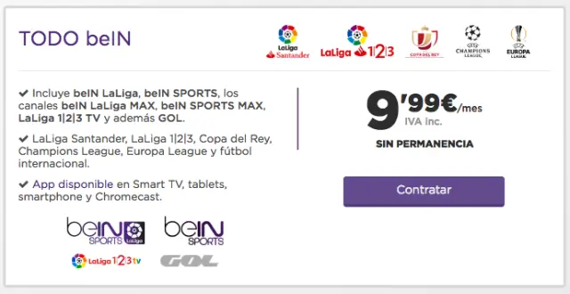 beIN LaLiga, beIN Sports y beIN Connect