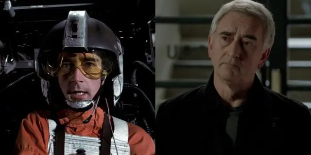 Denis Lawson como piloto de la Resistencia