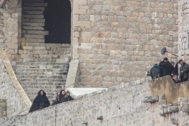 Jon Nieve y Samwell Tarly en el rodaje de la 8 temporada de Juego de tronos