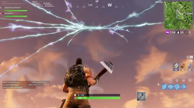 Catura de la brecha en el cielo de Fortnite BR realizada por FortniteInsider