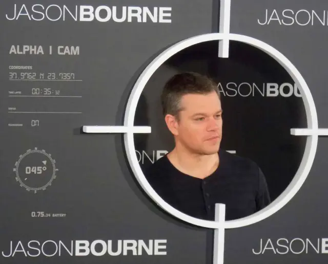 Matt Damon en la presentación de Jason Bourne