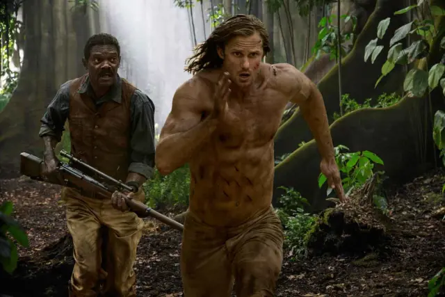 Alexander Skarsgård y Samuel L. Jackson en La leyenda de Tarzán