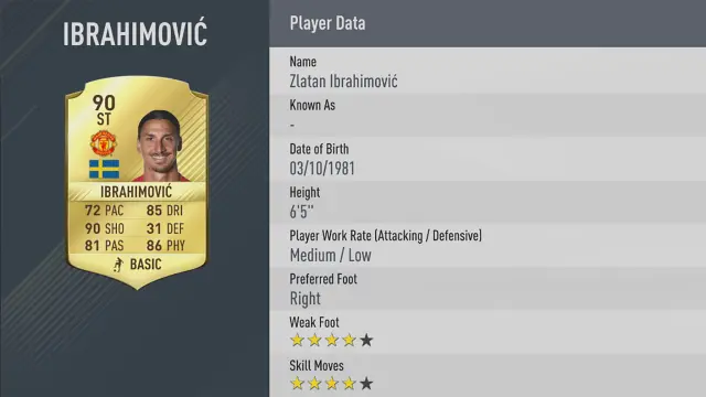 7. IBRAHIMOVIC - 90